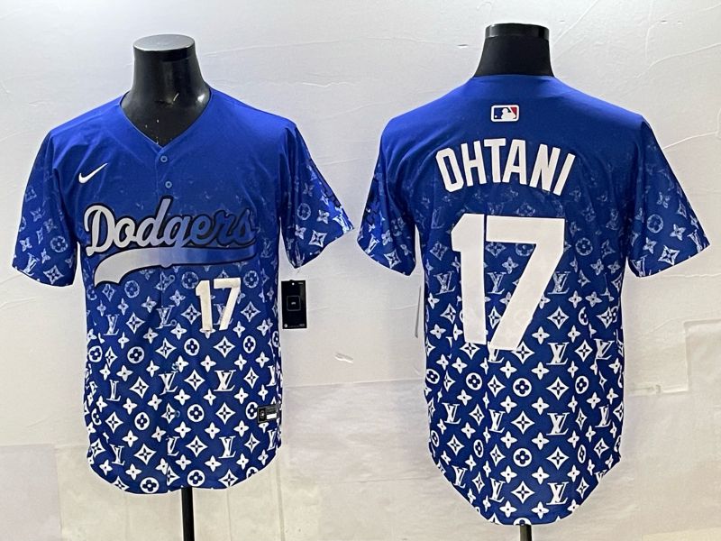 Men Los Angeles Dodgers #17 Ohtani Blue Nike 2025 MLB jersey 016
